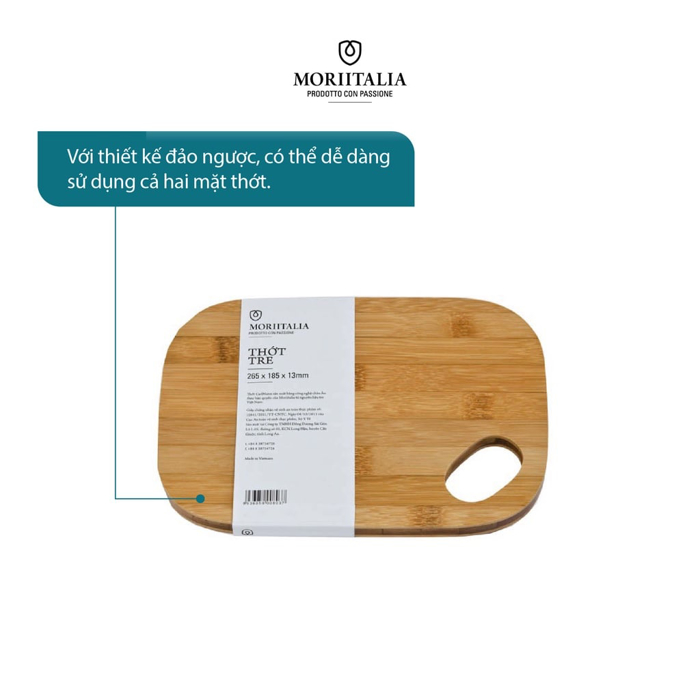 Thớt tre Moriitalia kháng khuẩn bền đẹp chịu nhiệt tốt THOT00008037