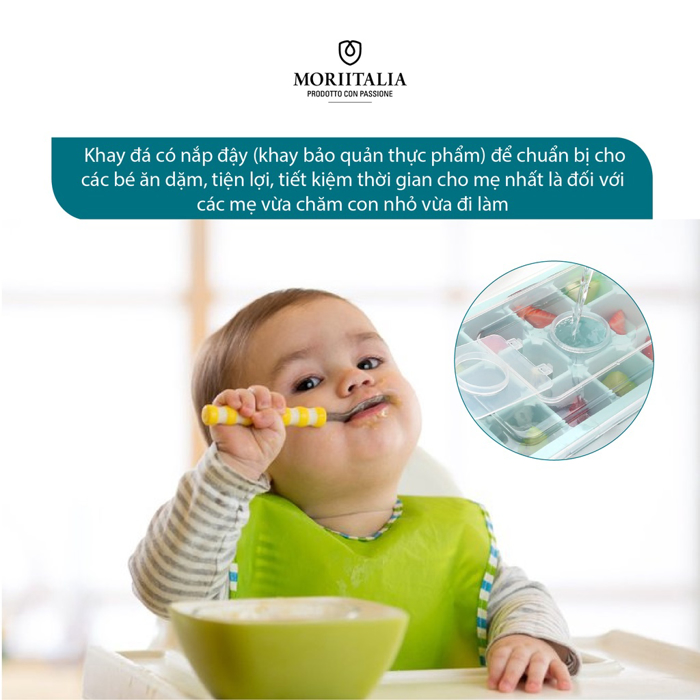 Vỉ làm đá La Fonte có nắp đổ nước tiện lợi Moriitalia 006583