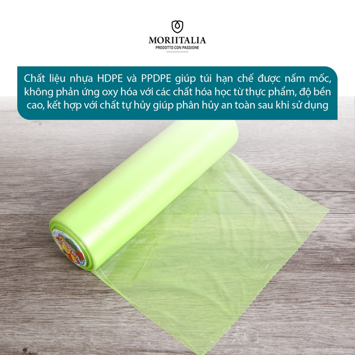 Túi Đựng Rau Củ Laspalm tự hủy sinh học tiện lợi Moriitalia nhiều kích thước