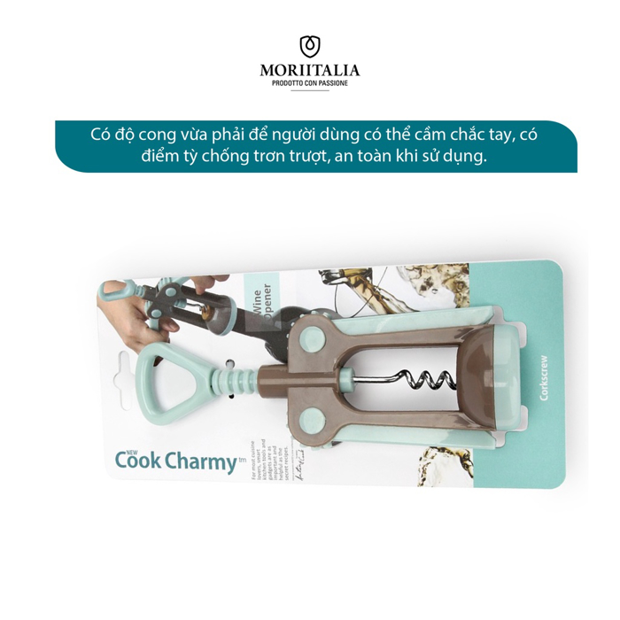 Dụng cụ khui rượu La Fonte thép không gỉ, cao cấp, siêu bền, đa năng Moriitlia 006569