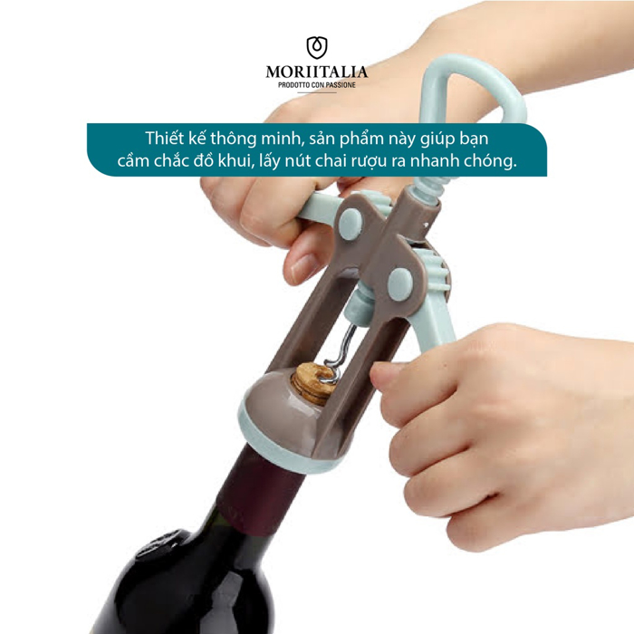 Dụng cụ khui rượu La Fonte thép không gỉ, cao cấp, siêu bền, đa năng Moriitlia 006569