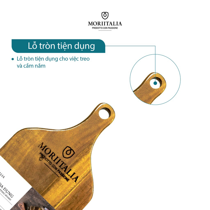 Thớt gỗ Moriitalia đa năng tiện dụng kháng khuẩn cao THOT00009867