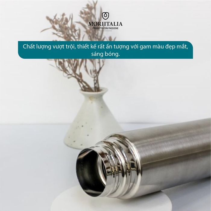 Bình giữ nhiệt Carlmann 500ml ,Giữ nóng lạnh nhiều giờ 007399 - Chất liệu thép không gỉ, Chính hãng MORIITALIA