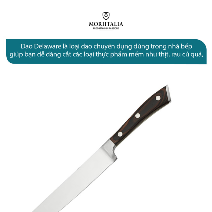 Dao đa năng Delaware siêu bén không gỉ Moriitalia 3000419
