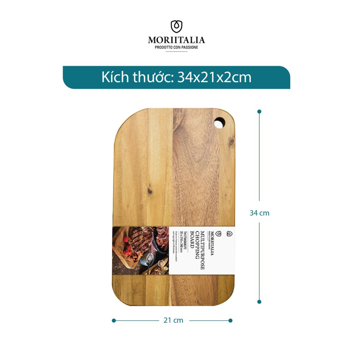 Thớt gỗ tràm Moriitalia kháng khuẩn đa dụng THOT00008372