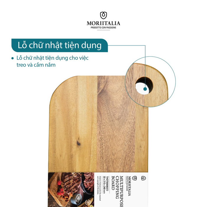 Thớt gỗ tràm Moriitalia kháng khuẩn đa dụng THOT00008372