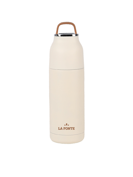 Bình giữ nhiệt chân không La Fonte có nắp quai xách nhỏ xinh 350ml-010238-BEI