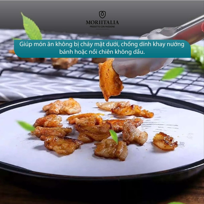 Giấy lót chống dính hấp chiên Kokusai không lỗ 20cm Moriitalia GCDD00002295