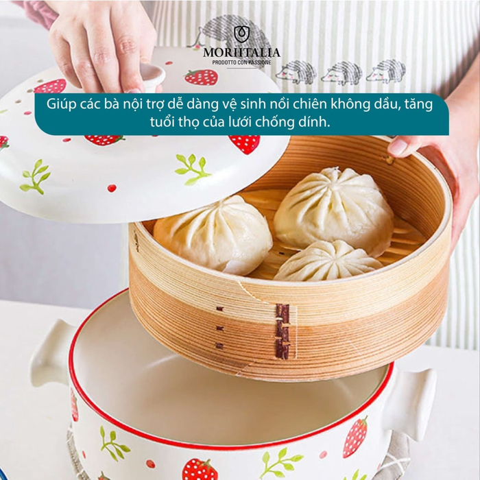 Giấy lót chống dính hấp chiên Kokusai không lỗ 20cm Moriitalia GCDD00002295