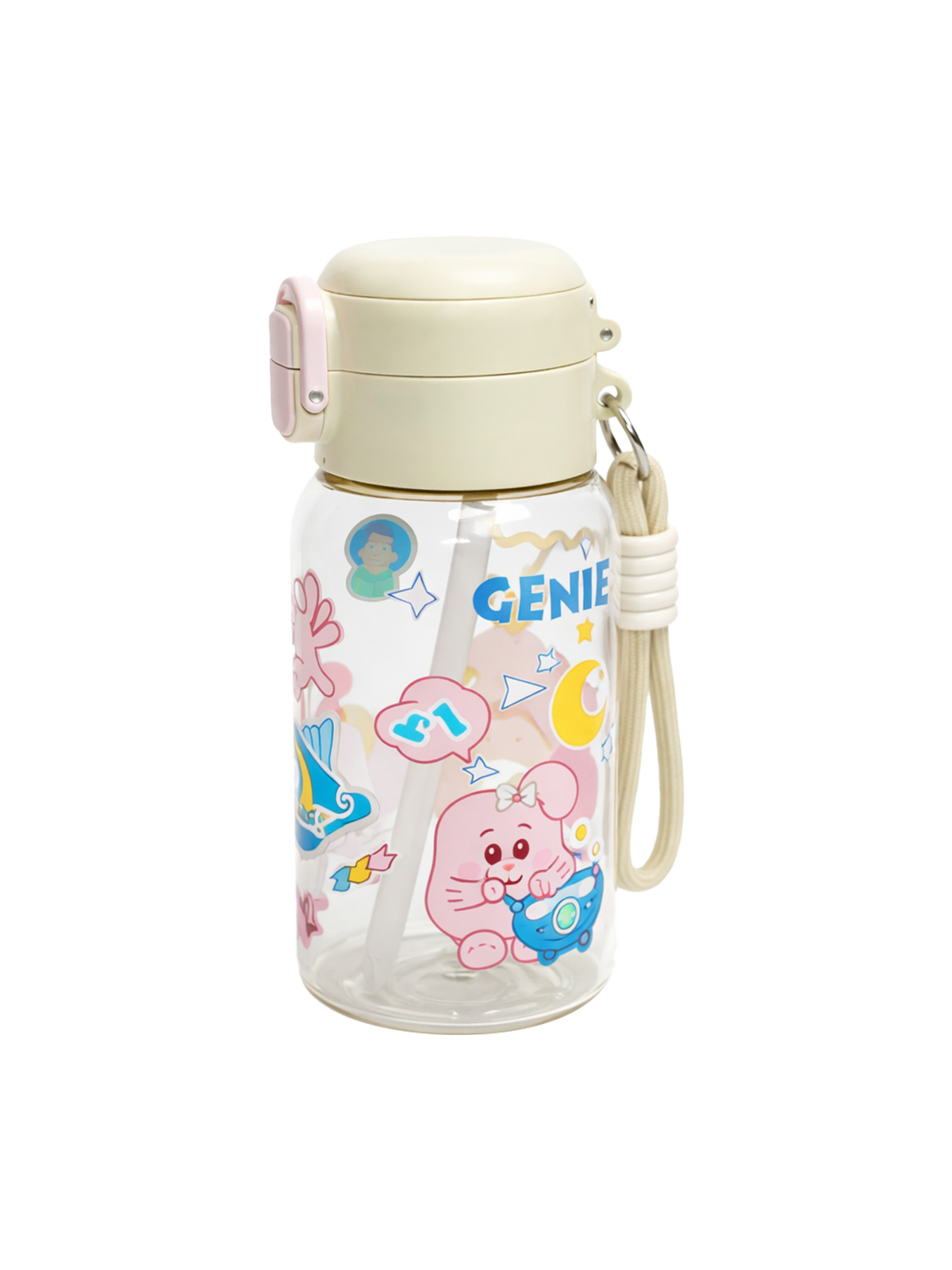 Bình Nước Trẻ Em Có Nắp Bật 550ML-000857-WHI