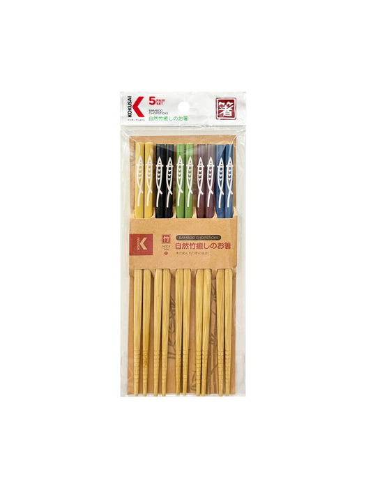 Đũa Tre Nhật Bản Vỉ 5 Đôi Kokusai 22.5cmx7.5mm NDCK-06A