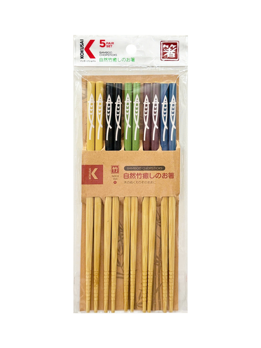 Đũa Tre Nhật Bản Vỉ 5 Đôi Kokusai 22.5cmx7.5mm NDCK-06A