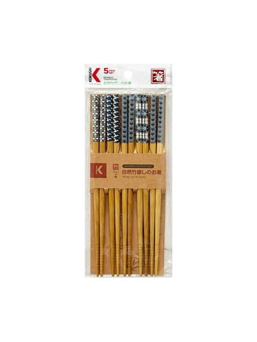Đũa Tre Nhật Bản Vỉ 5 Đôi Kokusai 22.5cmx7.5mm NDCK-06B