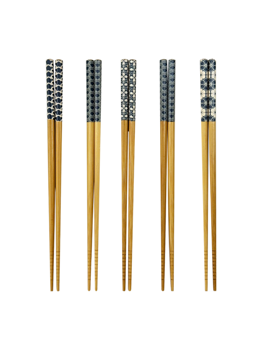 Đũa Tre Nhật Bản Vỉ 5 Đôi Kokusai 22.5cmx7.5mm NDCK-06B