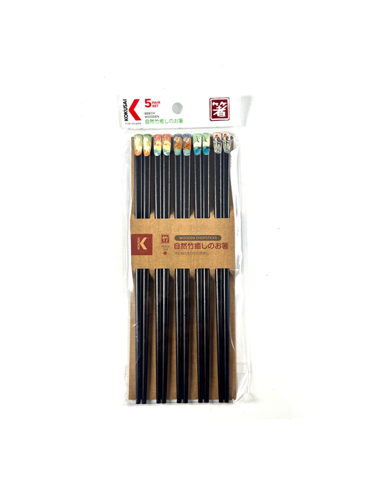 Đũa gỗ Nhật Bản vỉ 5 đôi KOKUSAI NDCK-21B