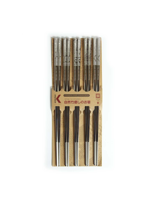 Đũa Inox Nhật Bản vỉ 5 đôi Kokusai 23.5cm NDCK-29