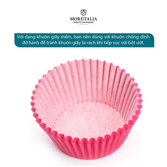 Giấy nướng bánh cupcake La Fonte set 100 khuôn Moriitalia YY20410