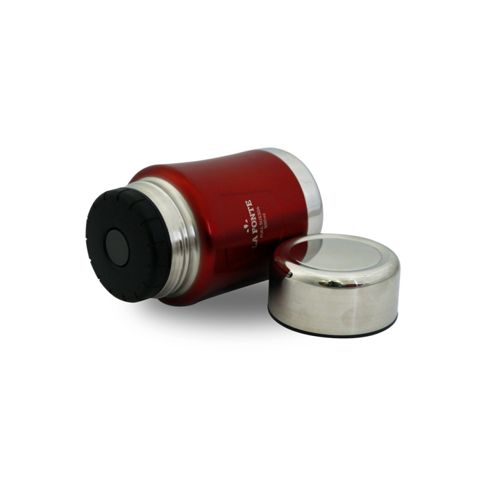 Hũ đựng thực phẩm giữ nhiệt LA FONTE 500ml, Thép không gỉ SUS304 - Chính hãng MORIITALIA 011044-RED