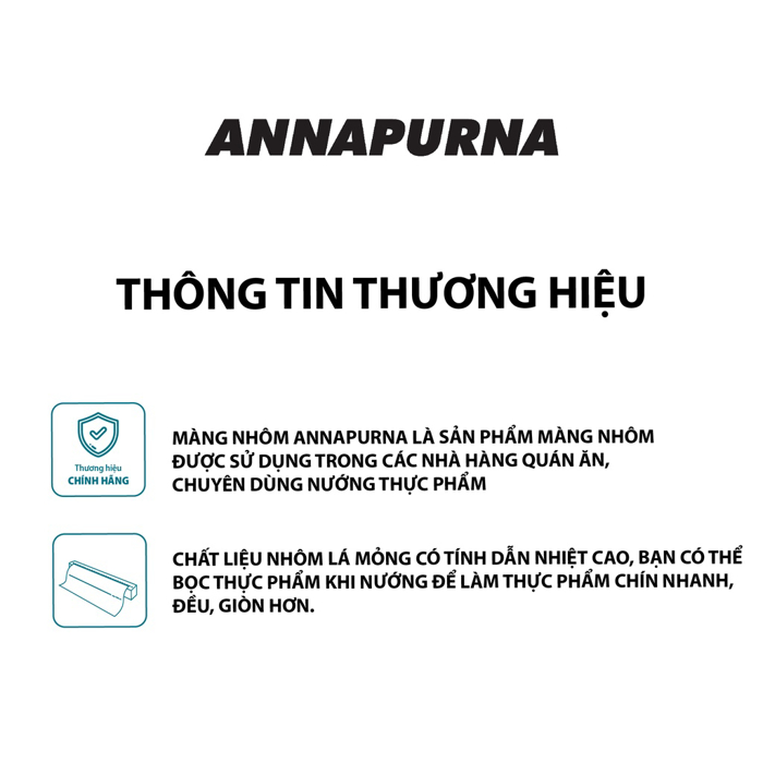 Màng nhôm TP (giấy bạc) Annapurna bọc thực phẩm Moriitalia MNTP00003117