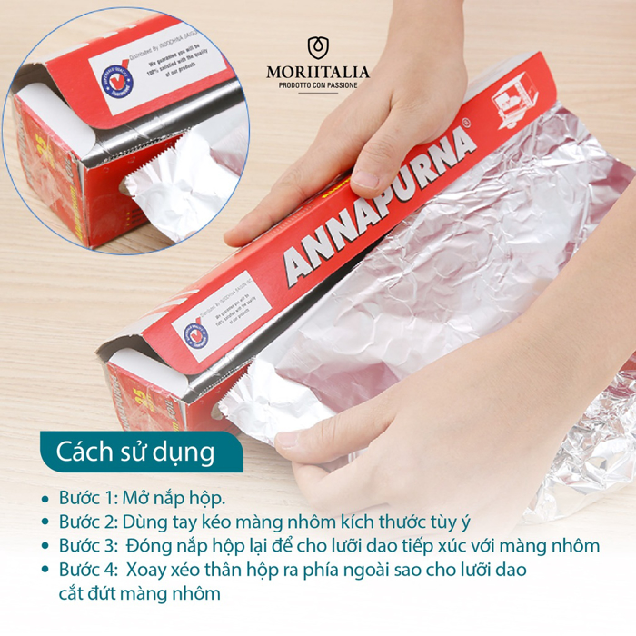 Màng nhôm TP (giấy bạc) Annapurna bọc thực phẩm Moriitalia MNTP00003117