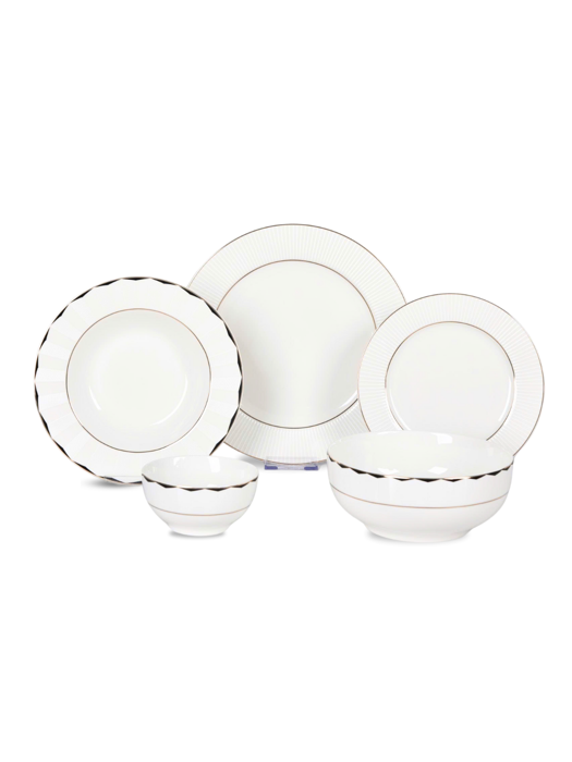 Dĩa Sứ Xương Viền Vàng Moriitalia 26.8cm - 017077