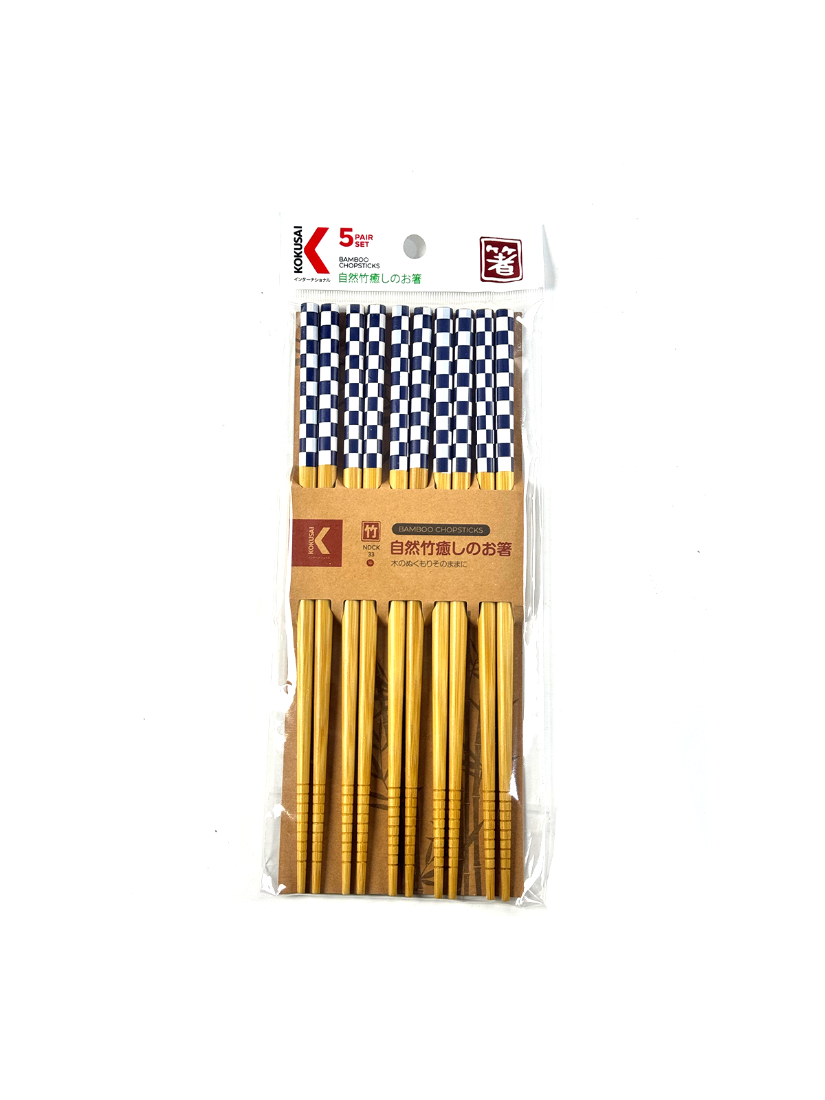 Đũa Tre Nhật Bản Vỉ 5 Đôi Kokusai 23.5cmx7.5mm - NDCK-33