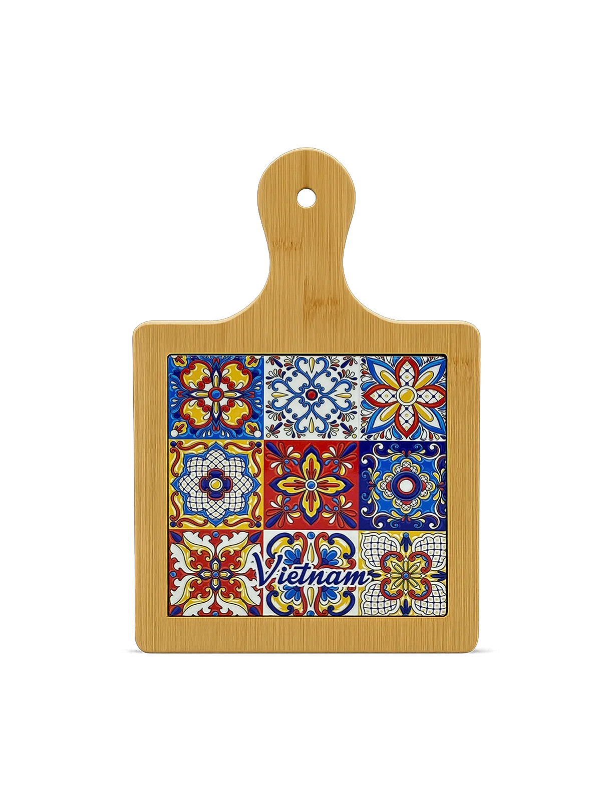 Thớt Tre Ceramic La Fonte Hoa Văn Sắc Việt 18.5cm x 28.5cm - THOT00000369