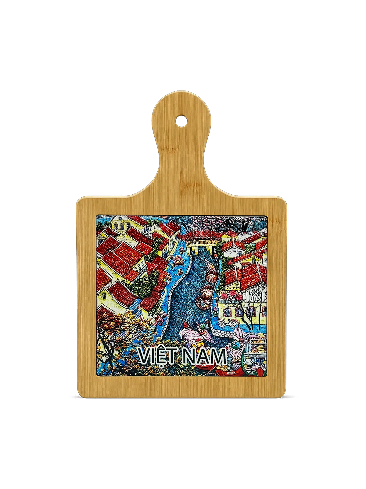 Thớt Tre Ceramic La Fonte Hoa Văn Lạc Việt 18.5cm x 28.5cm - THOT00000390
