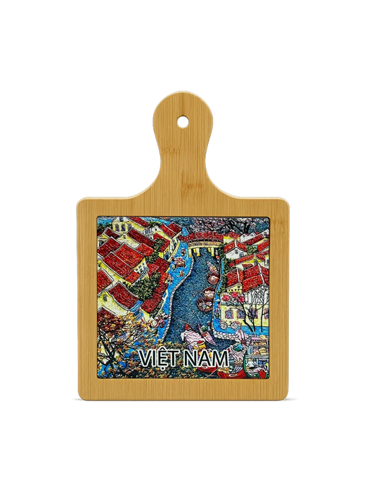 Thớt Tre Ceramic La Fonte Hoa Văn Lạc Việt 18.5cm x 28.5cm - THOT00000390