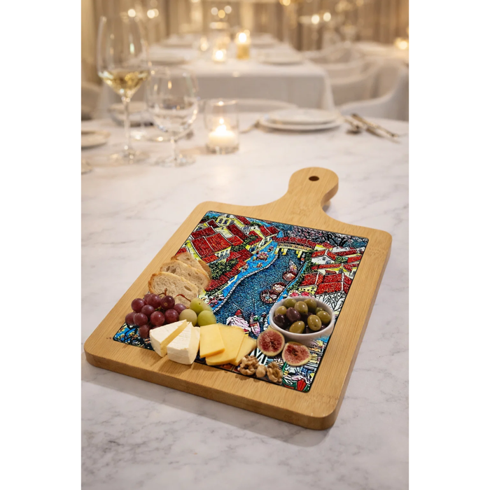 Thớt Tre Ceramic La Fonte Hoa Văn Lạc Việt 18.5cm x 28.5cm - THOT00000390