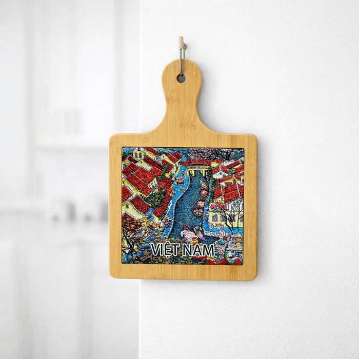 Thớt Tre Ceramic La Fonte Hoa Văn Lạc Việt 18.5cm x 28.5cm - THOT00000390