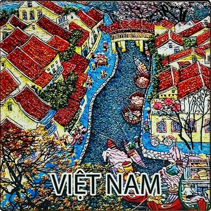 Thớt Tre Ceramic La Fonte Hoa Văn Lạc Việt 18.5cm x 28.5cm - THOT00000390