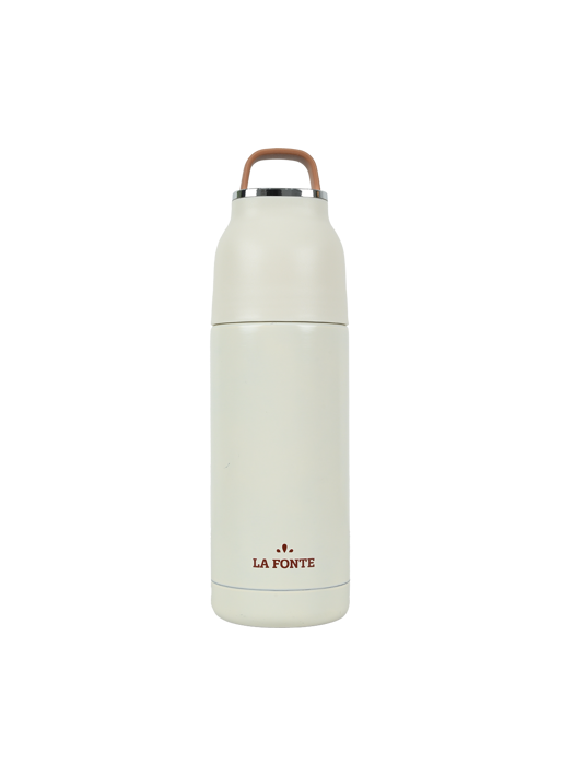 Bình giữ nhiệt chân không La Fonte có nắp quai xách nhỏ xinh 350ml-010238-BEI