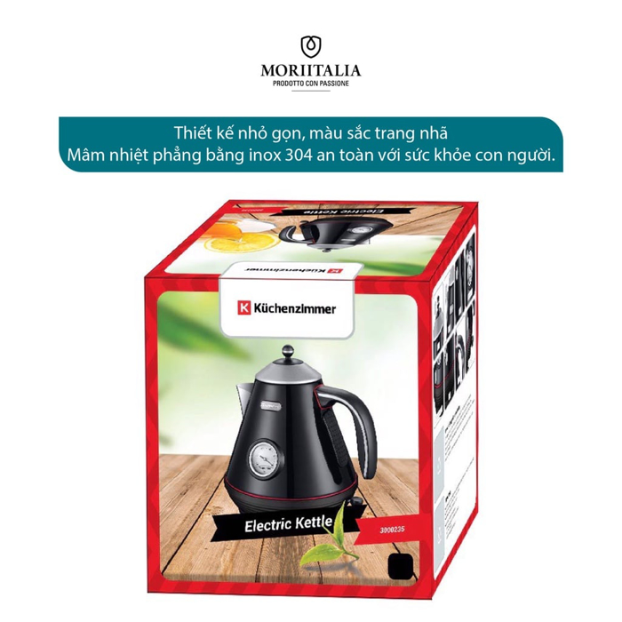 Ấm Đun Nước Kuchenzimmer 1.7 lít nấu siêu tốc đa năng màu đen - 3000235