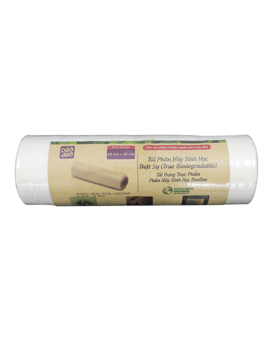 Túi Phân hủy sinh học thực sự - (Túi đựng thực phẩm Phân hủy sinh học Deodeo 500 g - 20 cm x 30 cm) - TDTP10001090