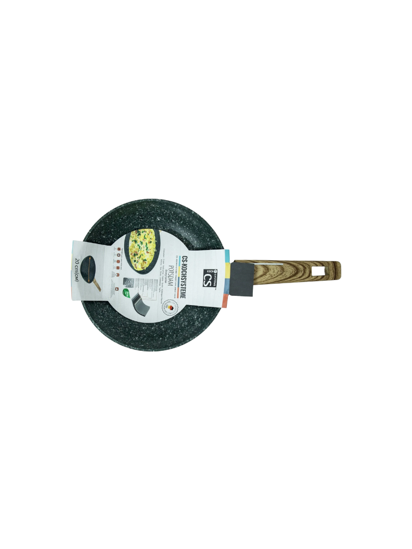 Chảo nhôm CS 20x4.3cm phủ chống dính đá hoa cương - 084158