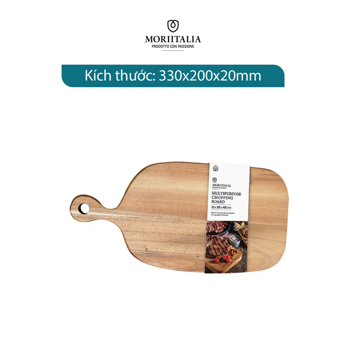 Thớt gỗ tràm Moriitalia đa dụng có tay cầm tiện lợi THOT00008365