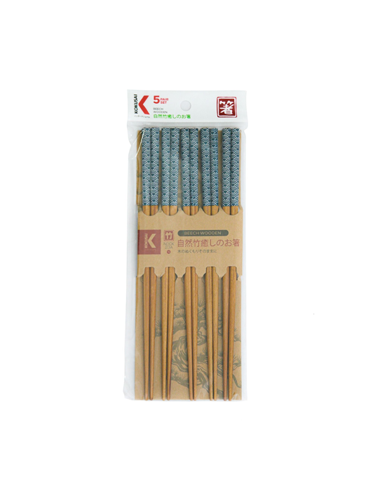 Đũa gỗ Nhật Bản vỉ 5 đôi Kokusai 23.5cm NDCK- 23A