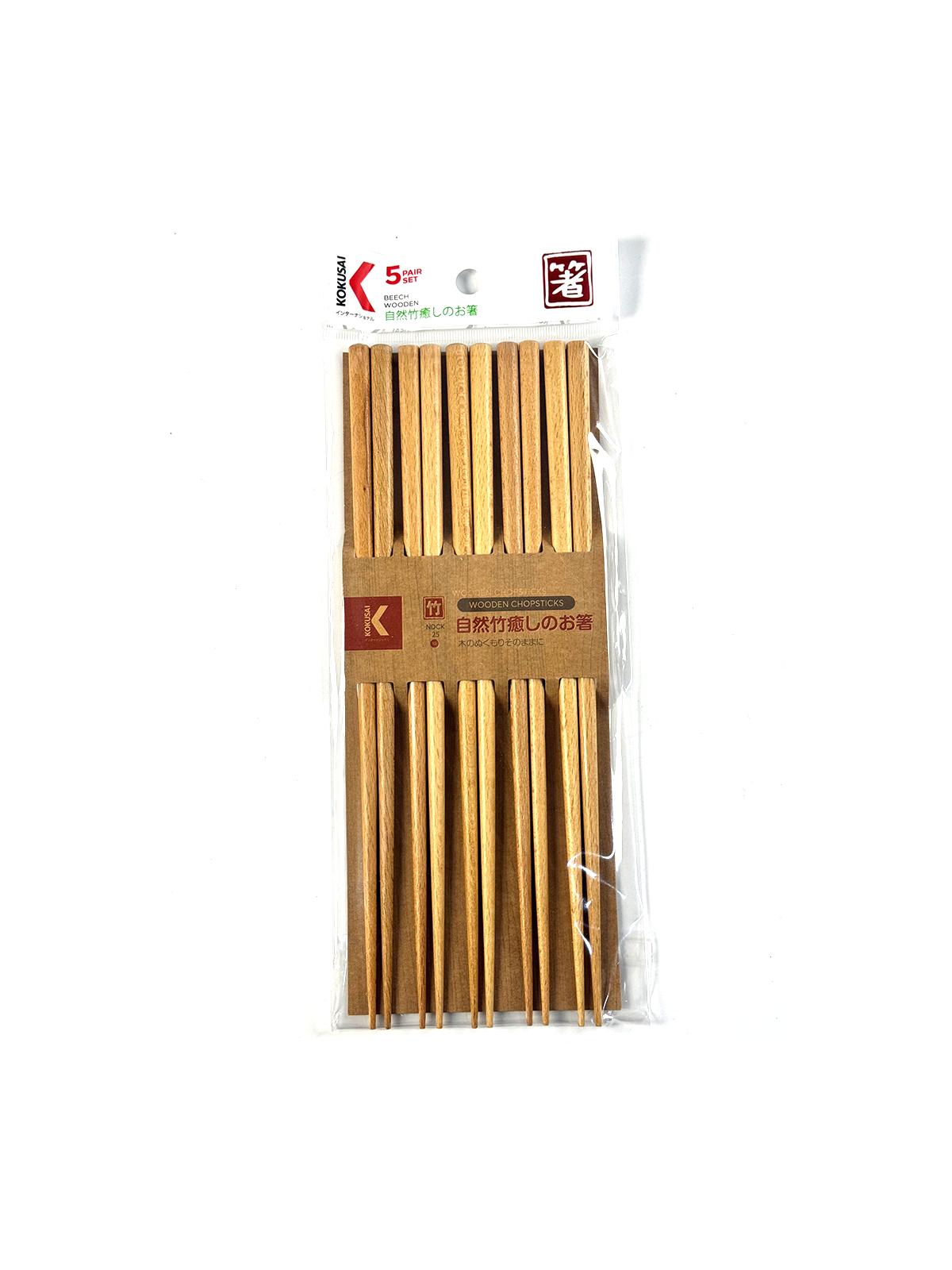 Đũa gỗ Nhật Bản vỉ 5 đôi KOKUSAI NDCK-25