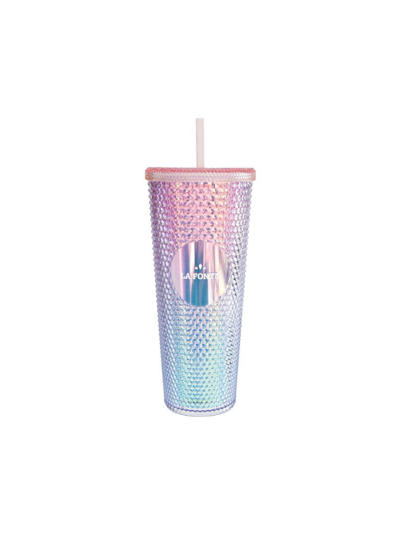 Ly giữ lạnh 2 lớp kèm ống hút đa sắc La Fonte 760ml - 011556