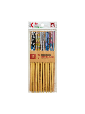 Đũa tre Nhật Bản vỉ 5 đôi Kokusai 23.5cm NDCK-04A