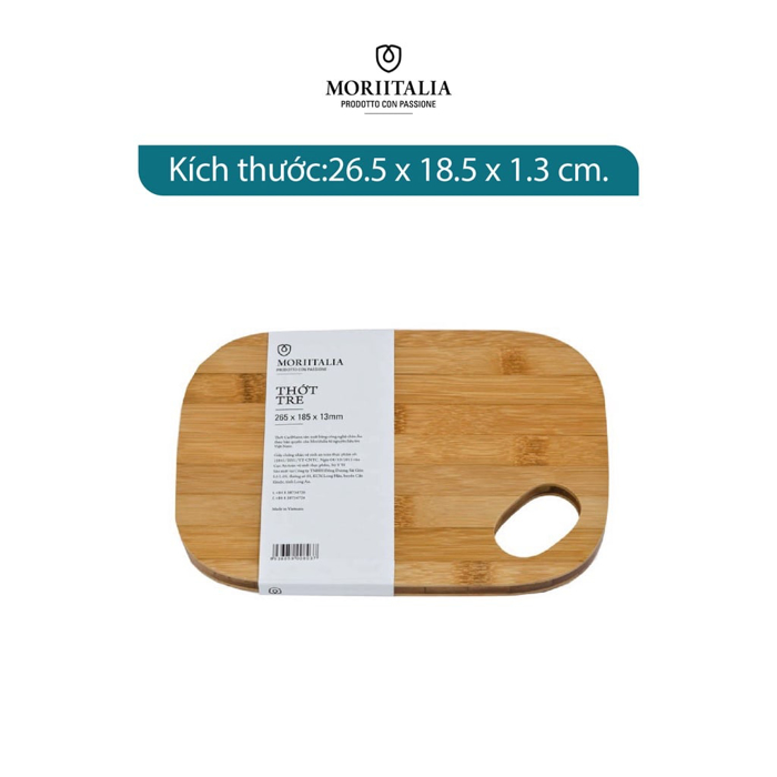 Thớt tre Moriitalia kháng khuẩn bền đẹp chịu nhiệt tốt THOT00008037