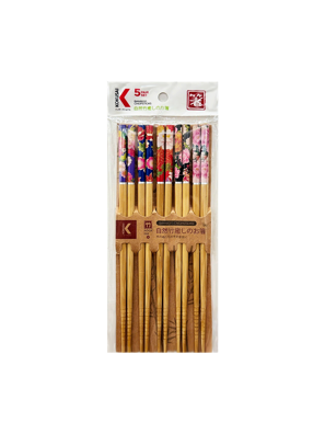Đũa tre Nhật Bản vỉ 5 đôi Kokusai 22.5cm NDCK-05E