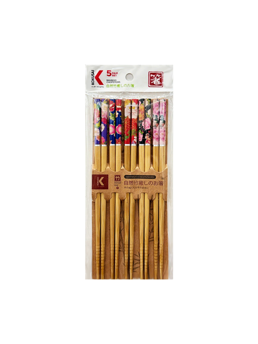 Đũa tre Nhật Bản vỉ 5 đôi Kokusai 22.5cm NDCK-05E