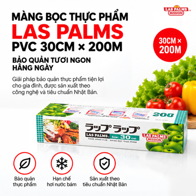 Màng Bọc Thực Phẩm Las Palms 30 cm x 200 m – Tiện Bọc Và Bảo Quản