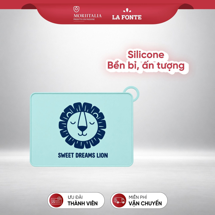 Tấm Lót Ăn Dặm La Fonte Hình Sư Tử-Xanh