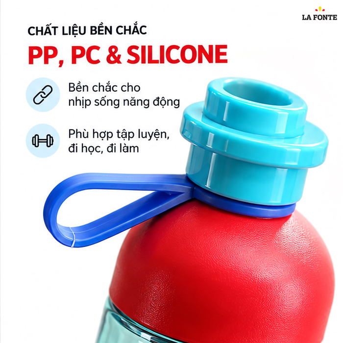 Bình Nước Thể Thao La Fonte 600 ml Màu Xanh Dương – Tiện Mang Theo Đồ Uống