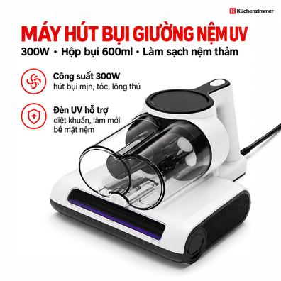Máy Hút Bụi Giường Nệm UV Kuchenzimmer – Làm Sạch Bằng UV