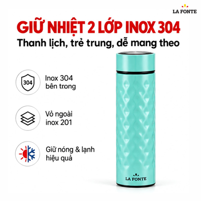 Bình Giữ Nhiệt La Fonte 500 ml – Giữ Nóng Lạnh Tiện Lợi