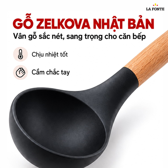 Vá Múc Canh Silicone La Fonte 29 x 9 x 3 cm – Chống Dính Chịu Nhiệt